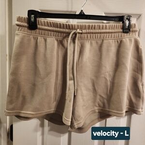 Velocity Women's Beige Athletic Shorts